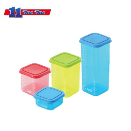 E-1381 / E-1383 / E-1385 300ml / 1000ml / 2200ml Stackable Airtight Square Food Container - Elianware